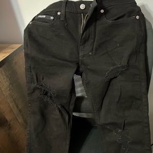 Hollister Black skinny ripped jeans